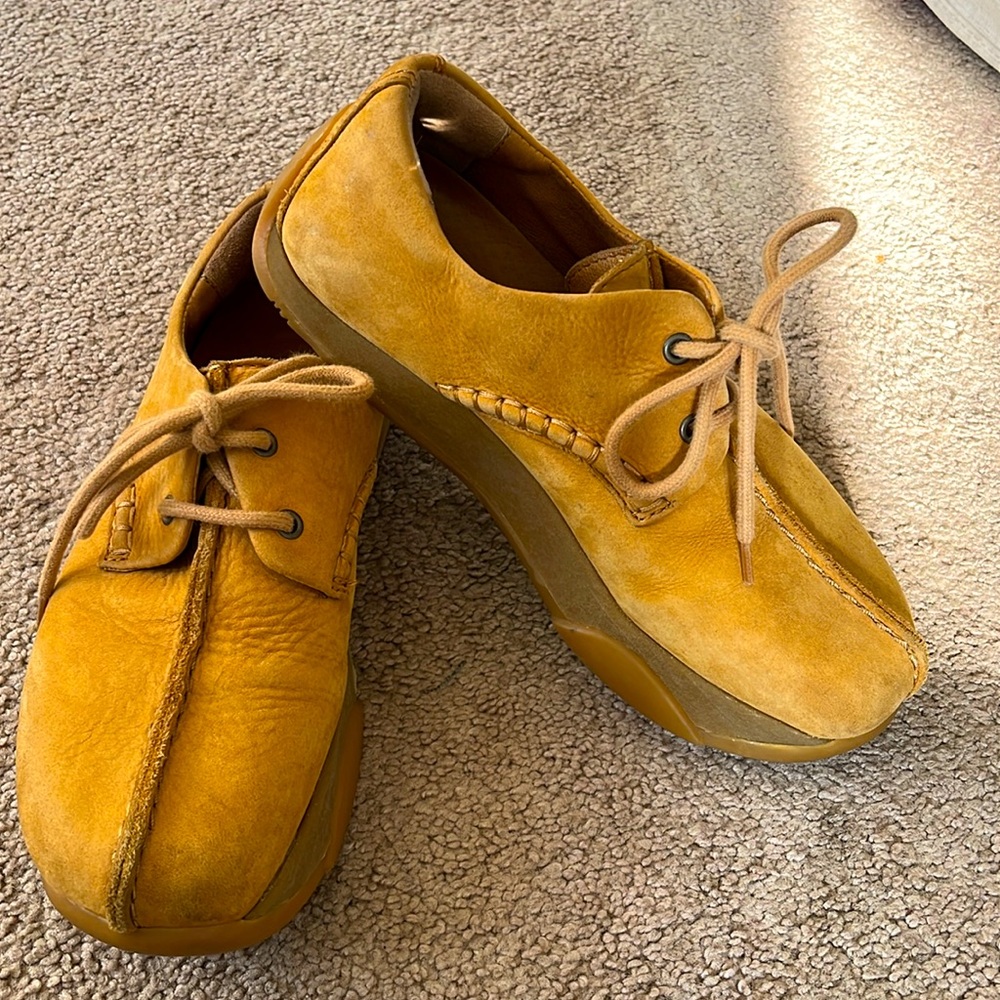 Kalso Earth Shoes Balance Negative Heel Lace Up Oxfords Wheat Leather Women's 7